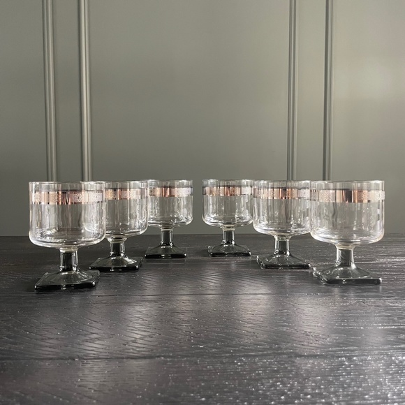 🌟VINTAGE🌟 Federal MCM Nordic Short Stem Goblets w/ Butterfly - Set of 6 - Picture 7 of 10